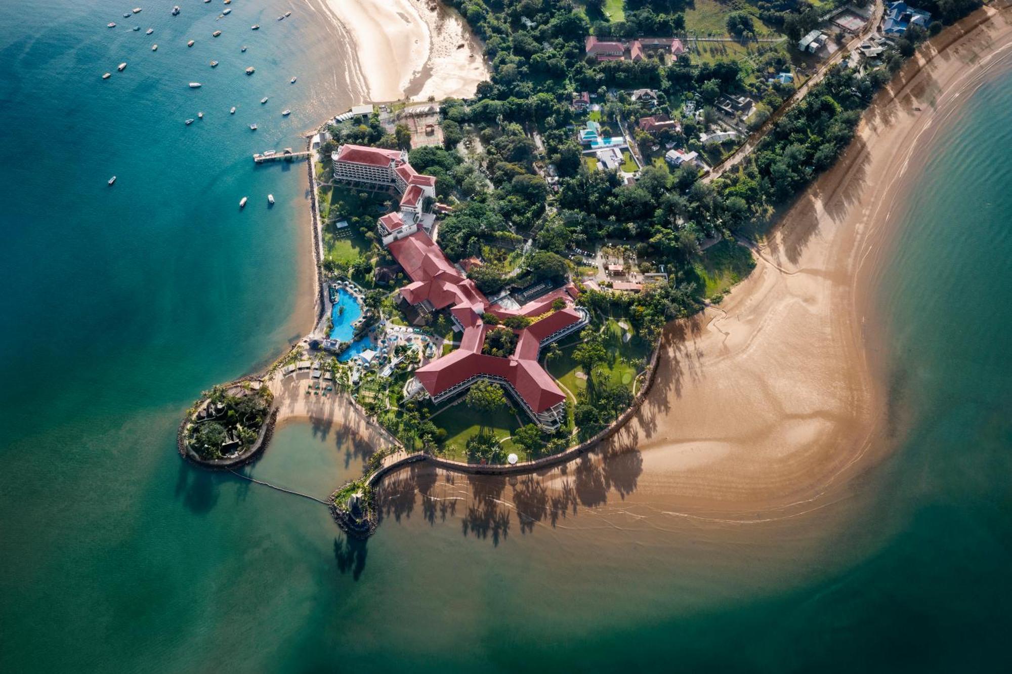 Shangri-La Tanjung Aru, Kota Kinabalu Esterno foto Aerial view of the resort